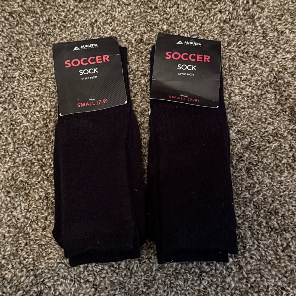 2 pair Soccer Black Performance kids Socks